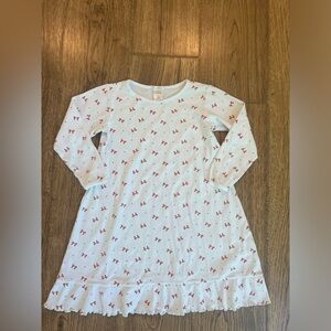 Layla Baby White Red Bow Dress Size 7 Girls